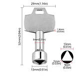 Ключ трикутник для щитових шкафів люків, універсальний, MS705, фото 5