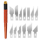 Ніж прецизійний з 13 змінними лезами для різання дерева шкіри плівки паперу, фото 2