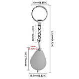 Скло збільшувальне 30x кишенькове міні лупа брелок, лінза акрил, фото 5