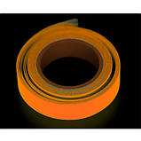 Стрічка люмінісцентна клейка 10мм x 3м, фосфорна, помаранчева, фото 4