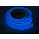Стрічка люмінісцентна клейка 10мм x 3м, фосфорна, синя, фото 4