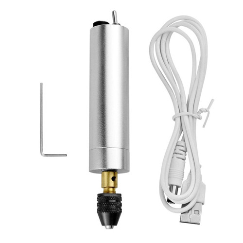 Дремель міні дриль електрична 5.5В USB з патроном 0.3-4мм, фото 1