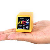 Метеостанція міні настільна з Wi-Fi ЖК 1.54" портативна, Smart weather clock, фото 5