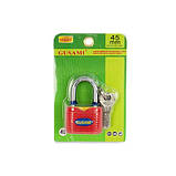Замок навісний висячий 45мм, сталева дужка, 4 ключа, GUSAMI, фото 2