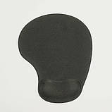 Килимок для мишки 230*190 mm з подушкою для зап'ястя black, фото 2