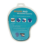 Килимок для мишки 230*190 mm з подушкою для зап'ястя black, фото 4