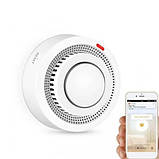 Датчик диму бездротовий для розумного будинку Wi-Fi, сигналізація 85дБ, Tuya YG400A, фото 2