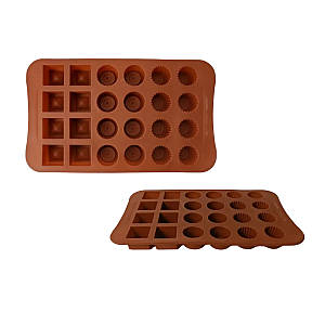 Форма для льоду та шоколаду Gusto Цукерки GT-S-217 23х14х1,8 см коричнева ID 5143452
