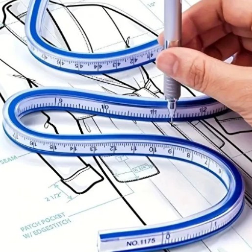 Гнучка лінійка 60 см для кравця, приймає форму будь-якої кривої, фото 1