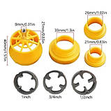 Набір сантехнічний на дриль для нарізання різьби пластикових ППР труб 7речей, фото 5