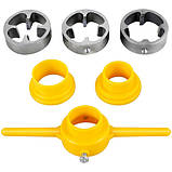 Набір сантехнічний ручний для нарізання різьби пластикових ППР труб 6речей, фото 2