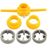 Набір сантехнічний ручний для нарізання різьби пластикових ППР труб 6речей, фото 3