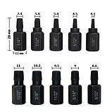 Набір біт-екстракторів 10шт, 1/8-13/22 для видалення пошкоджених болтів, сталь, фото 3