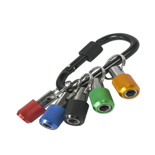 Набір тримачів для біт 1/4, 5шт на карабіні, брелок, фото 1