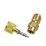 Фтористий перехідник з голковим клапаном типу Шредер, латунь, фото 3