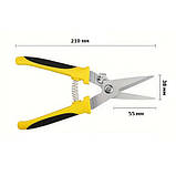 Ножиці для різання металу, прямий розріз 210мм, універсальні, нержавійка, фото 2