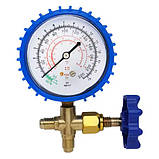 Колектор манометричний з вентилем 0-220psi для заправлення фреону XWM-466, фото 2