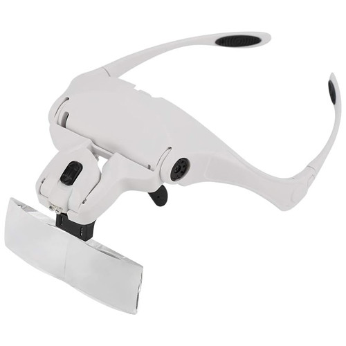 Окуляри збільшувальні, лупа налобна з LED підсвіткою, 5 лінз 1x-3.5x 9892B1, фото 1