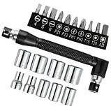 Ключ кутовий торцевий 1/4 L-подібний з 10 бітами та 9 торцевими голівками, фото 2