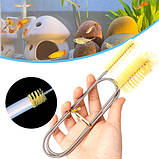 Щітка йоршик подвійний 155см нейлоновий для чищення труб шлангів, фото 3