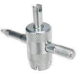 Ключ для ремонту клапанів шин ніпелів авто 4в1, нарізувач різі, метал, фото 5