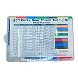 Термозбіжна трубка 580шт термоусадка 11 розмірів 6 кольорів, набір, фото 5