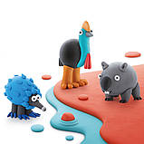 Набір пластиліну, що самостійно твердіє, Ліпака - Австралійські тварини: казуар, єхидна, вомбат, фото 3