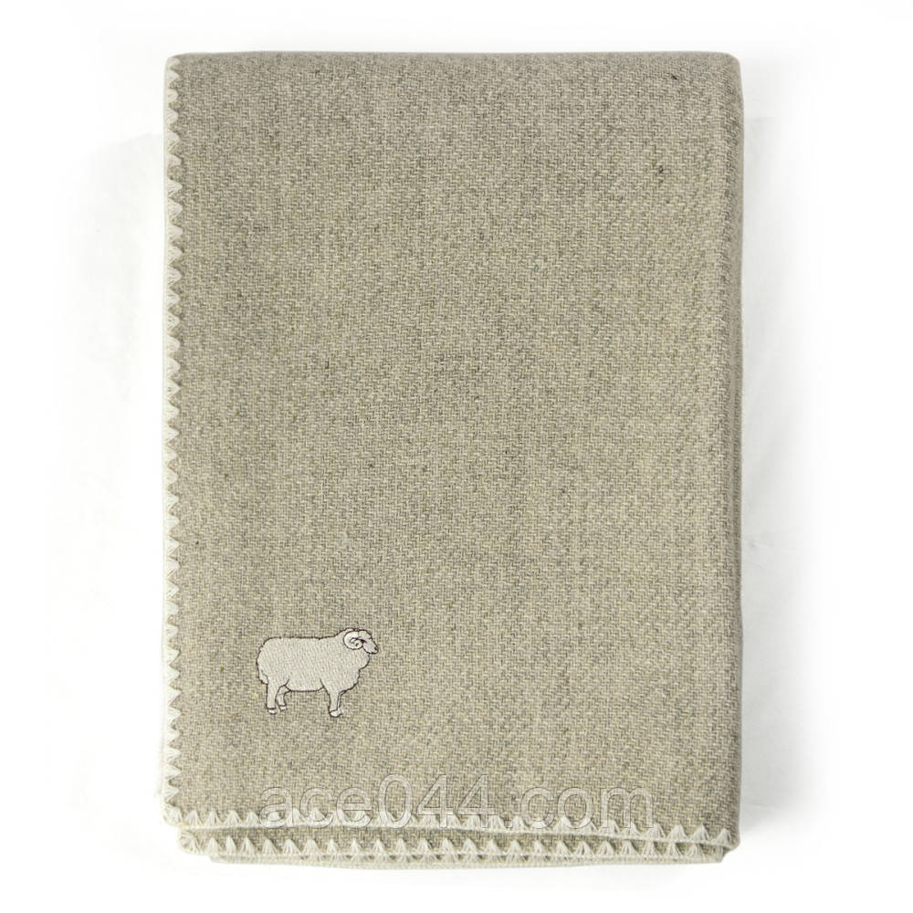 Ковдра Ліжник з вишивкою напіввовна Ярослав, фото 1