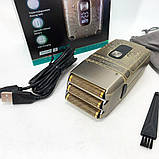 Бритва чоловіча електрична акумуляторна електробритва, Професійна бритва професійна для гоління XZ-13, фото 10