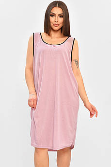 Нічна сорочка жіноча напівбатальна пудрового кольору 206462M
