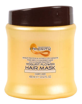 Маска Imperity Yougurt Flower для сухого та фарбованого волосся 400 мл, фото 1