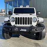Дитячий електромобіль на акумуляторі Jeep M 4176 з пультом радіокерування для дітей 3-8 років Білий, фото 3