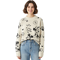 Жіночий світшот Disney з Міккі та Мінні Маус, oversize, бавовняний светр L