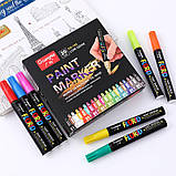 Набір перманентних водостійких маркерів YOVER на олійній основі 20 штук, фото 5