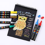 Набір перманентних водостійких маркерів YOVER на олійній основі 20 штук, фото 7