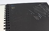 Альбом для ескізів і замальовок на спіралі Worison, чорні листи, А3, 60 аркушів, фото 4