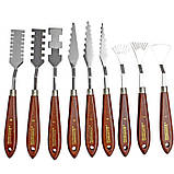 Набір професійних художніх мастихінів зі сталі WORISON 9 штук, фото 3