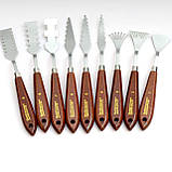 Набір професійних художніх мастихінів зі сталі WORISON 9 штук, фото 4