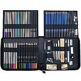 Набір для малюнку та ескізів KALOUR на 85 предметів у нейлоновій сумці, фото 3