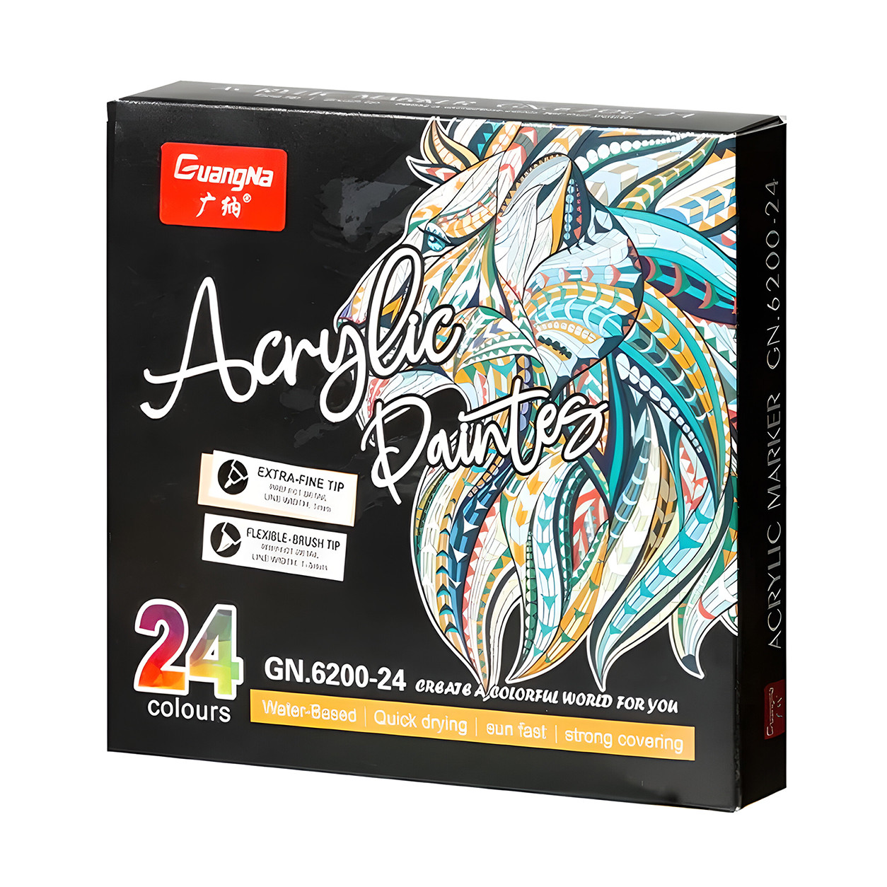 Художні двосторонні акрилові маркери Yover 24 кольори, фото 1