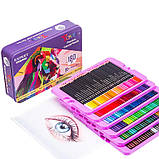 Кольорові олівці преміум-класу Yover з м`яким грифелем 180 кольорів у металевій коробці, фото 4