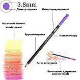 Кольорові олівці преміум-класу Yover з м`яким грифелем 180 кольорів у металевій коробці, фото 8