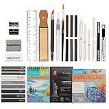 Преміум-набір для малюнку та ескізів Kalour 142 предмети, фото 7