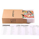 Преміум-набір кольорових олівців Kalour у металевій коробці 120 кольорів (‎KA-CP120-T), фото 4