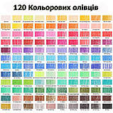 Преміум-набір кольорових олівців Kalour у металевій коробці 120 кольорів (‎KA-CP120-T), фото 5