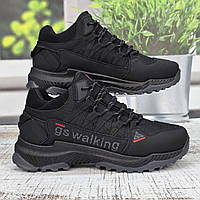 Черевики чоловічі зимові Gipanis чорні на шнурках 6014