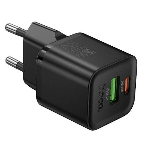 МЗП Hoco N65 Ingenious PD20W+QC3.0 charger(EU) Black, фото 1