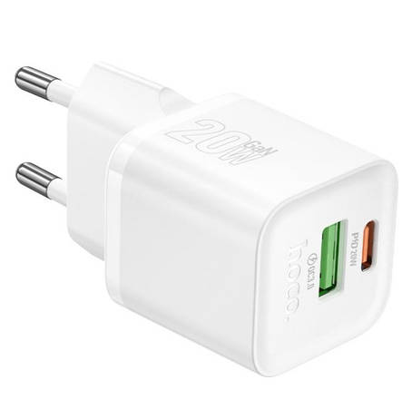 МЗП Hoco N65 Ingenious PD20W+QC3.0 charger(EU) White, фото 1