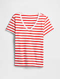 Жіноча футболка GAP в смужку 1159844471 (Білий/Червоний S), фото 5
