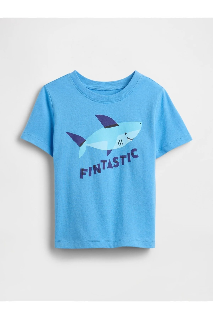 Дитяча футболка GAP з принтом 1159844474 (Синій 2), фото 1